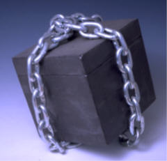 Box With Chain: 10"x10"x10"
